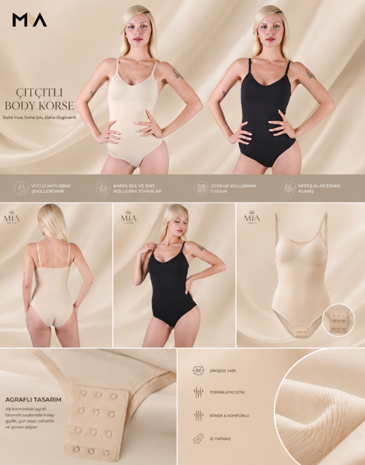 Çıtçıtlı Body Korse
