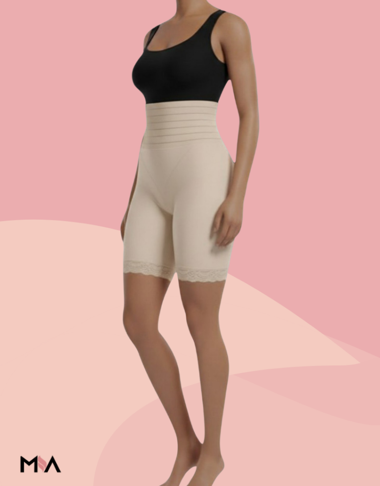 Mia Yüksek Bel korseli pop-up Şort