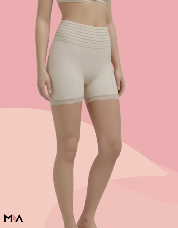 Mia Yüksek Bel korseli pop-up Şort