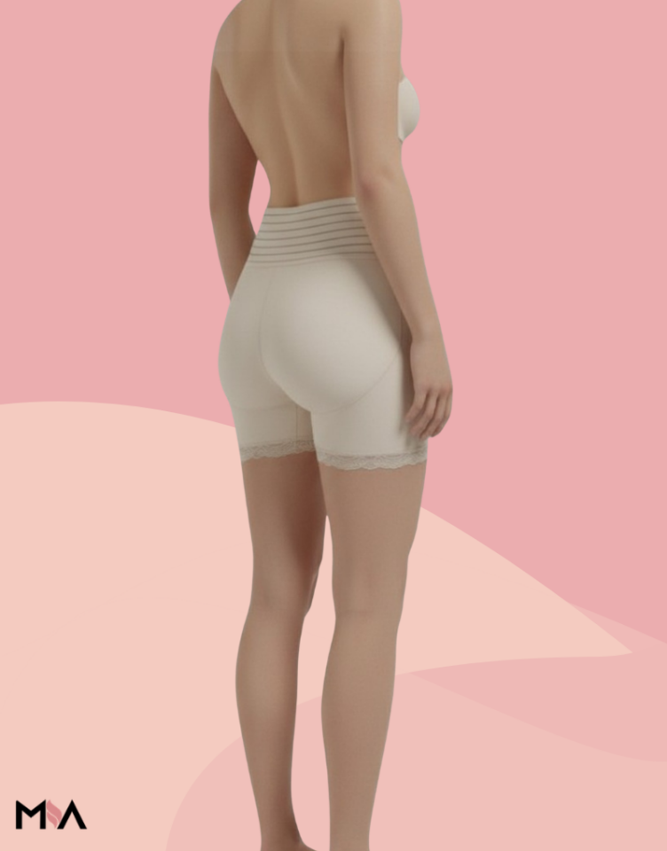 Mia Yüksek Bel korseli pop-up Şort